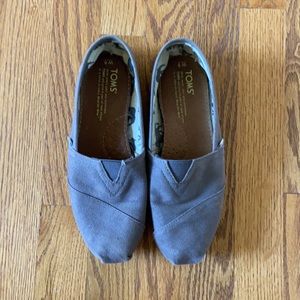 Toms Grey Alpargatas canvas slip-on shoes